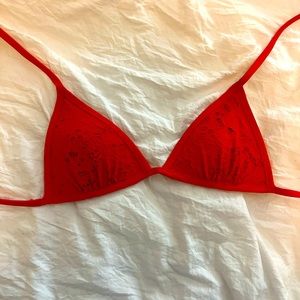Red bikini top